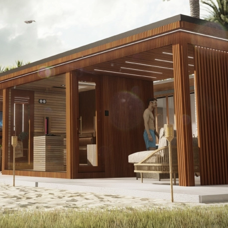 sauna house, wintergarden modular 4 seasons wellness house - Oasis