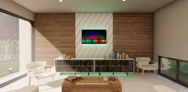 TV wood panel