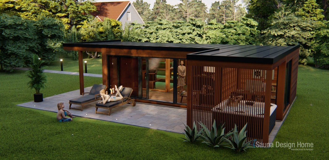 custom-built sauna house