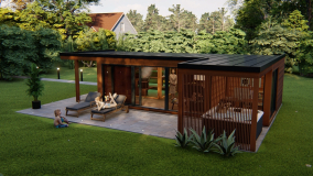 custom-built sauna house