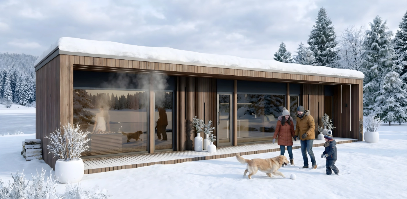 Outdoor sauna house