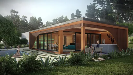 solid wood sauna house