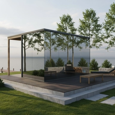 Luxury garden wellness architecture