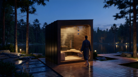 designer outdoor sauna cabin