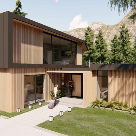 Exclusive exterior wooden façades
