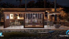 Oasis - 4 season modular house -  with media wall