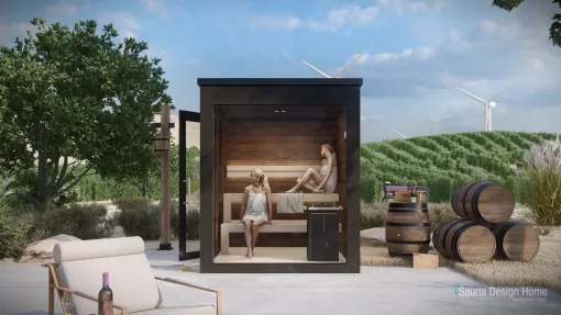 Outdoor Finnish sauna