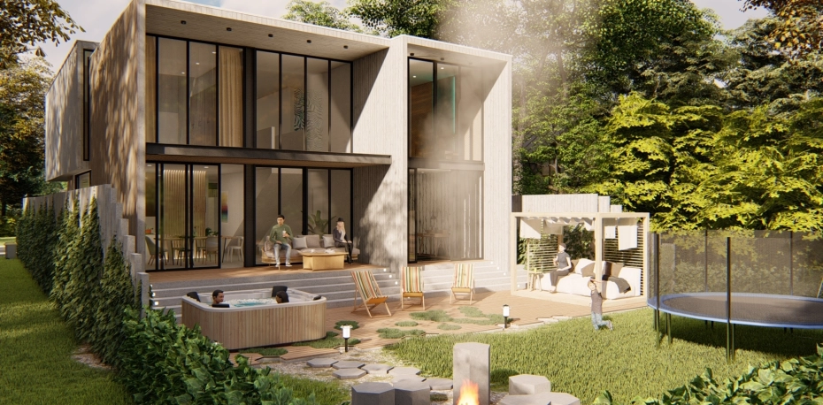 Custom wooden shading, wooden design elements