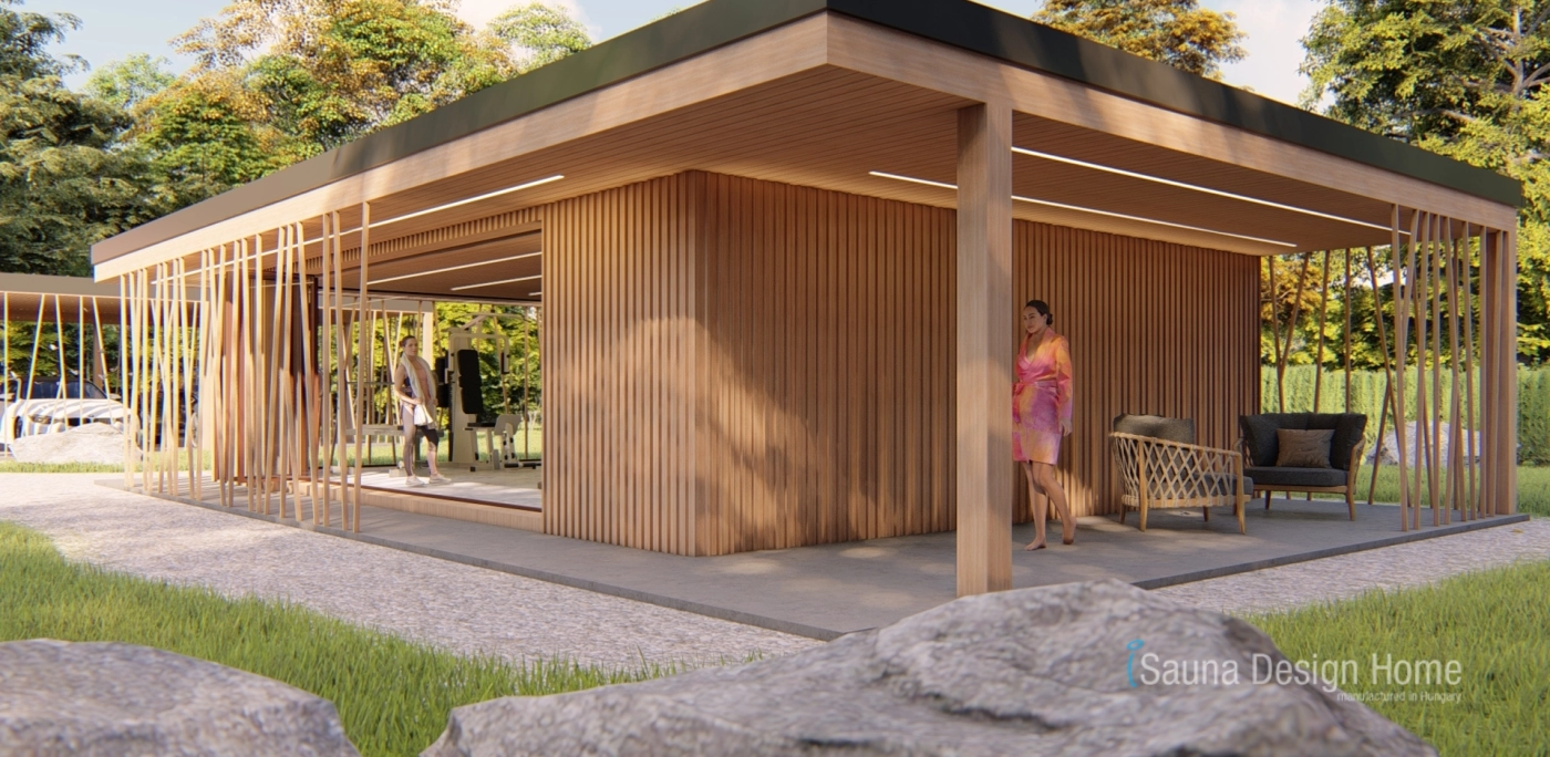 Garden sauna house construction