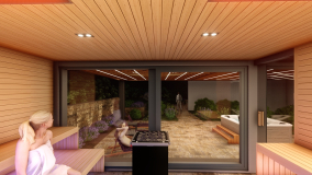 Panorama sauna construction