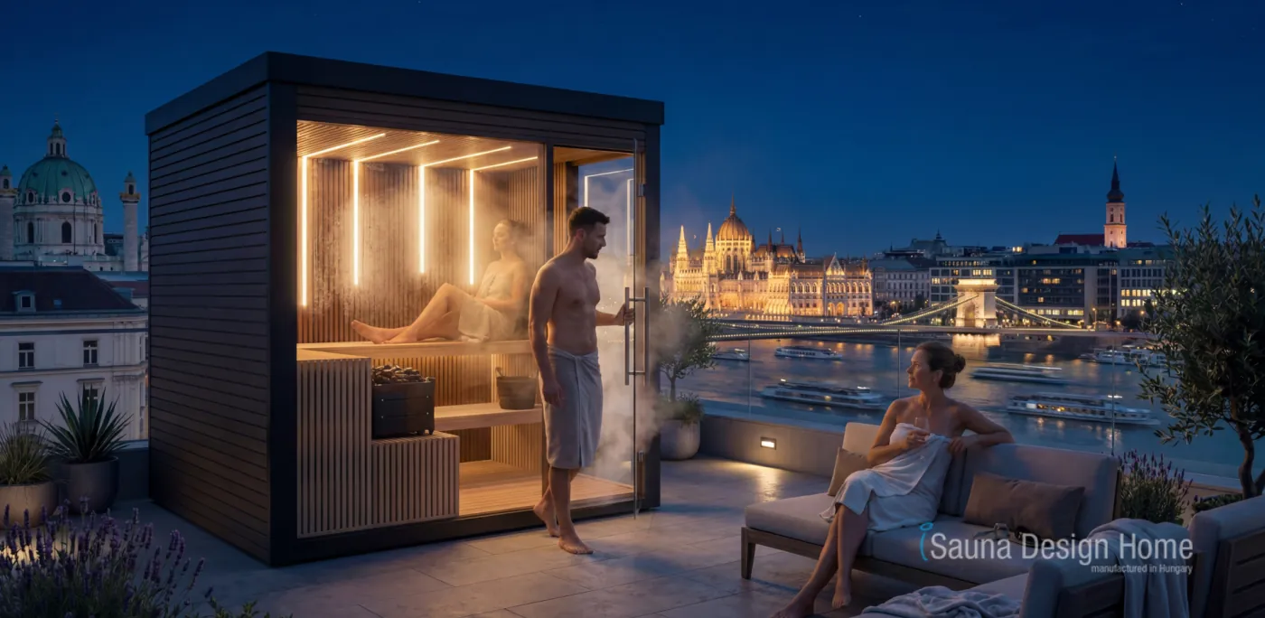 modern outdoor sauna