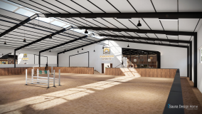 covered show jumping arena