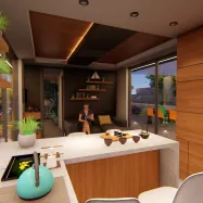 Enhanced indoor kitchen experience Enhanced indoor kitchen experience