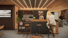 Kitchen and dining counter