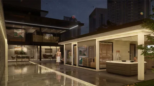 Luxury sauna wellness house