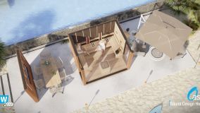 Oasis - 4 season modular house -  with media wall