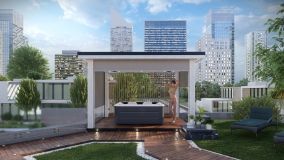Pergola with zipSCREEN shading in White.