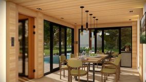 Dining Area with Sliding Doors