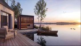 outdoor sauna cabin