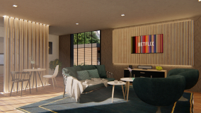 Living room wall panelling design