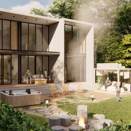 Custom wooden shading, wooden design elements