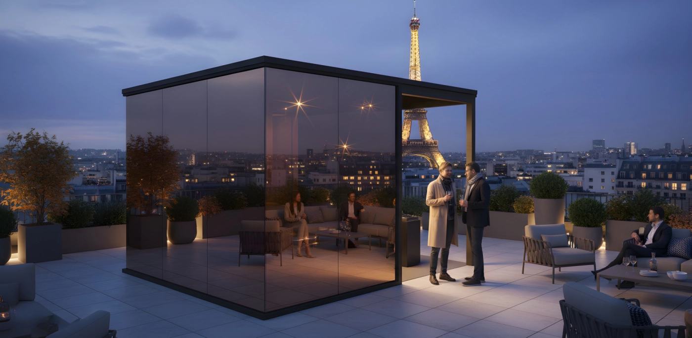 Mirror Glass Sauna