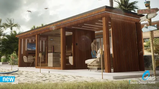 Oasis - 4-season modular Oasis sauna house - 2023 - iSauna Design Oasis - 4-season modular Oasis sauna house - 2023 - iSauna Design