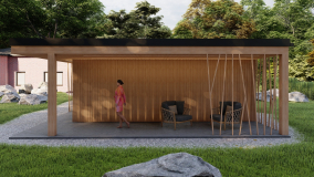 Sauna wellness garden