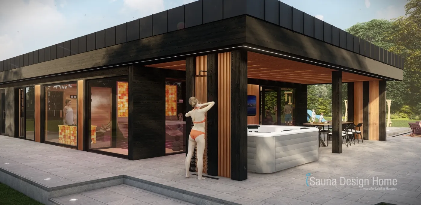 shower and terrace
