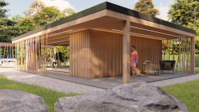 Garden sauna house construction