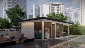 Outdoor sauna house