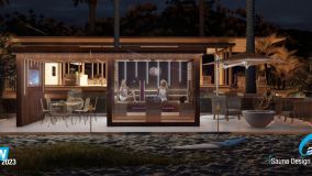 Oasis - 4 season modular house -  with media wall