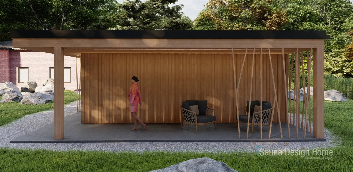 Sauna wellness garden