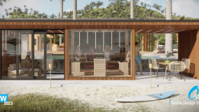 Oasis - 4 season modular house - whit sliding doo