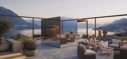 Mirror glass sauna