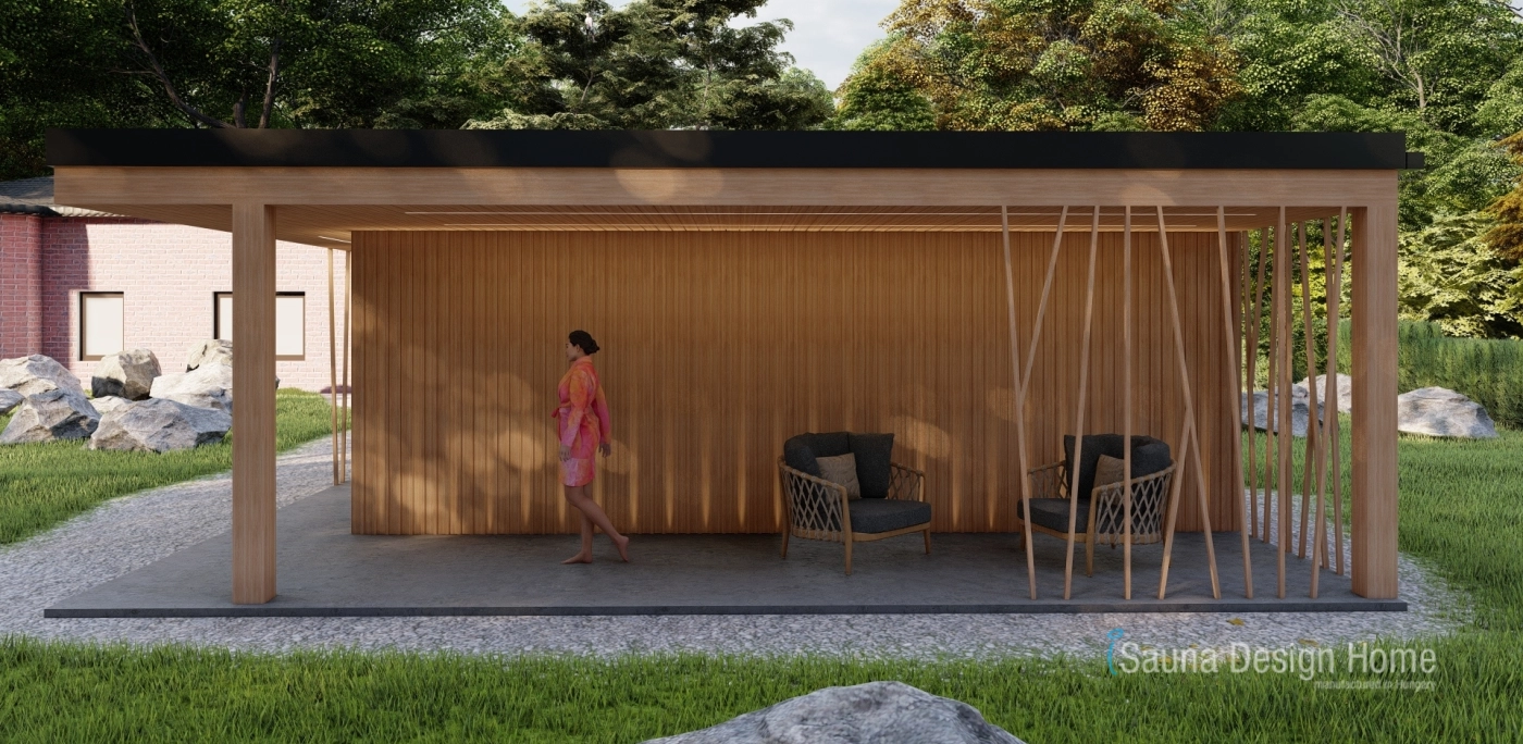 Sauna wellness garden
