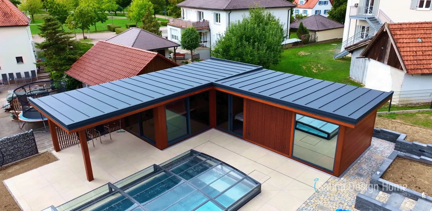 Custom wellness house from above