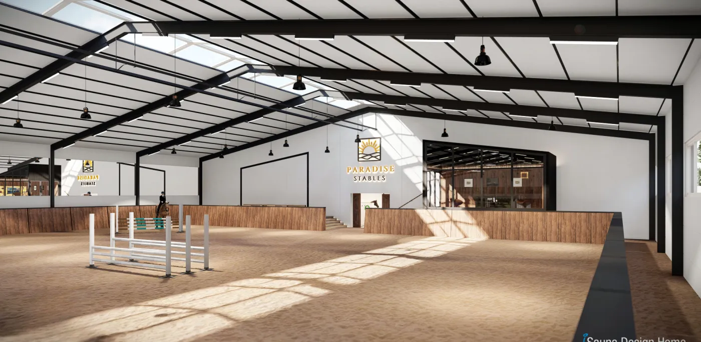 covered show jumping arena