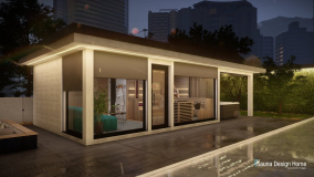 Outdoor luxus sauna house 