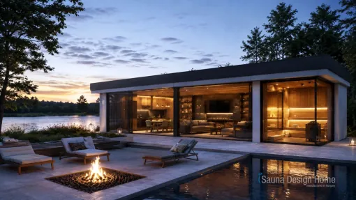 Designed outdoor sauna