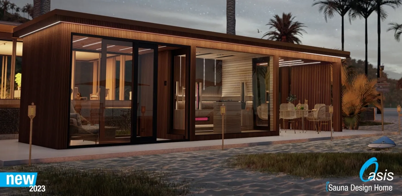Oasis - 4 season modular house - whit sliding door