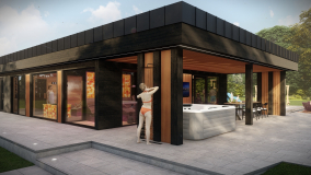 shower and terrace