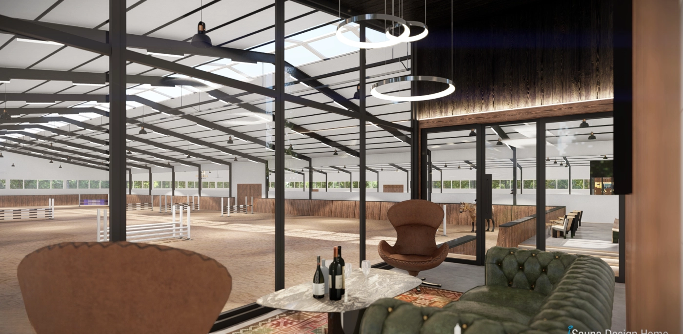 enclosed equestrian center