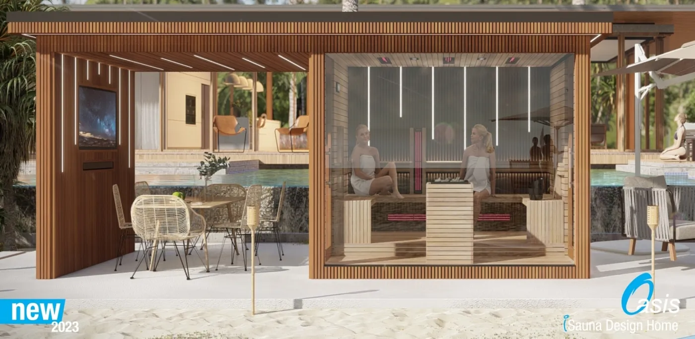 Oasis - 4 season modular house -  with media wall