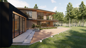 Outdoor terrace cladding, facade design