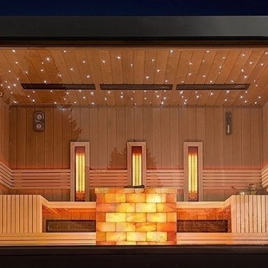 Salt wall sauna wellness