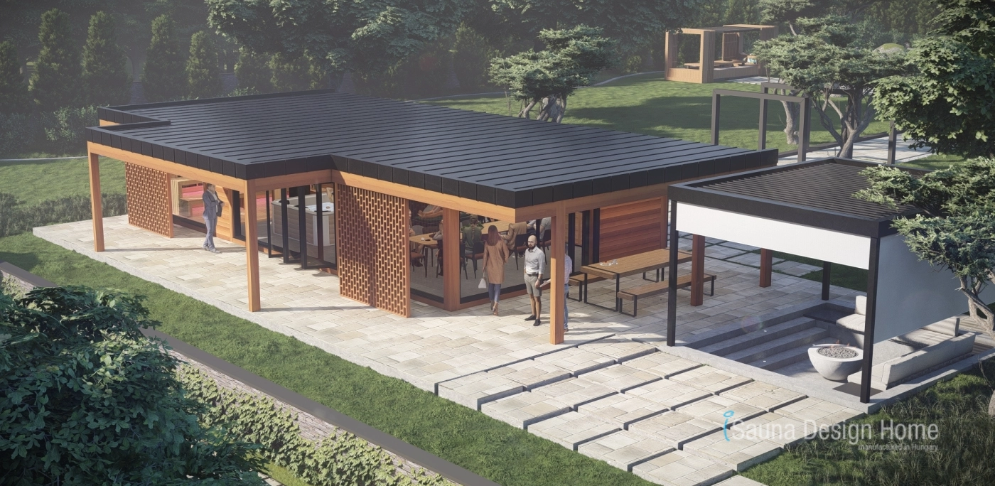 Premium sauna house construction