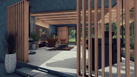Interior wooden partitions