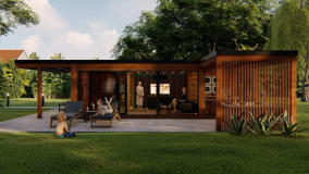 Stylish, modern custom built sauna house - A touch of heaven with a perfect view!
