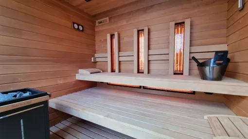 interior wood saunas